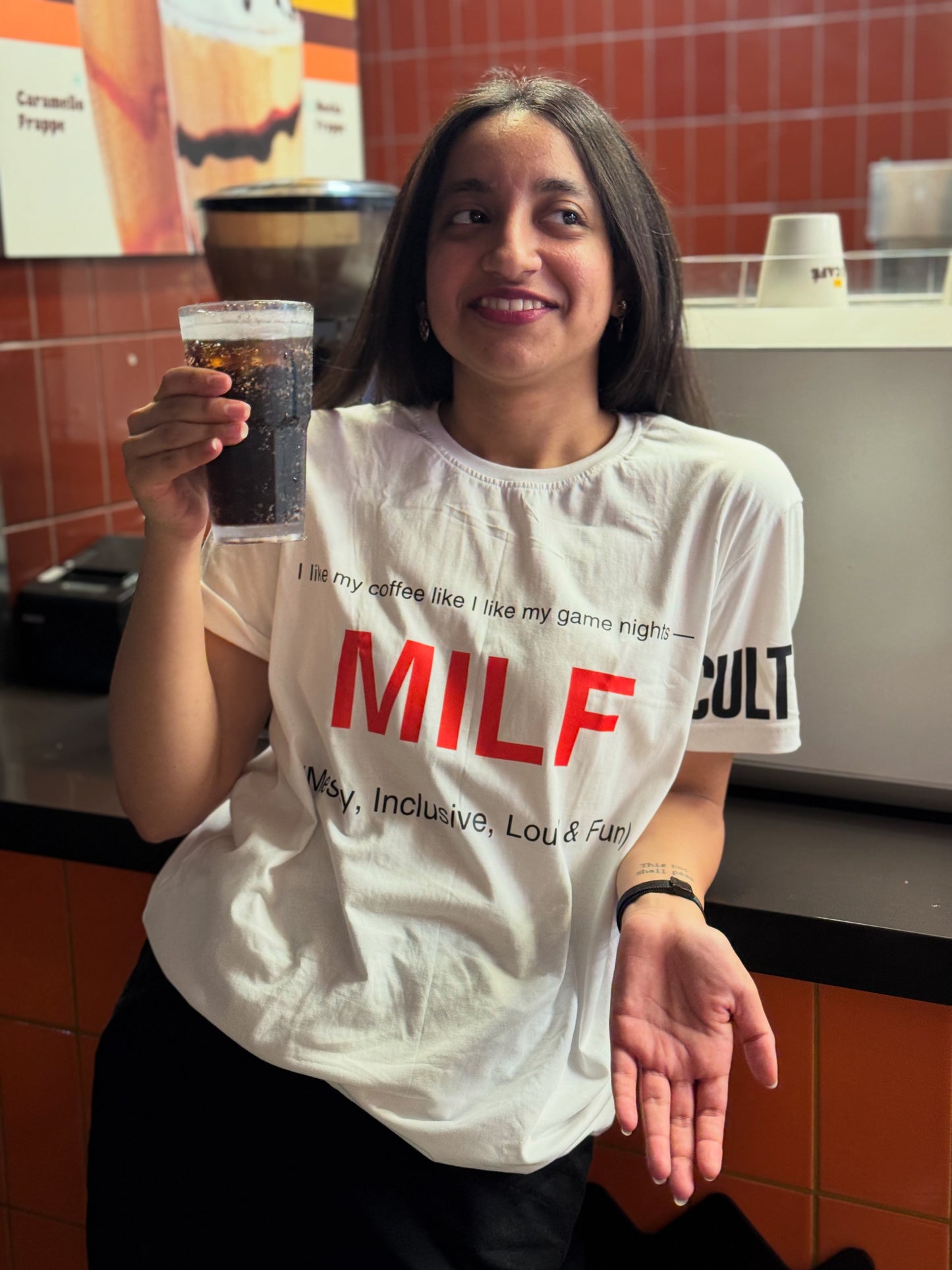 T-Shirt: “MILF – Messy, Inclusive, Loud & Fun”